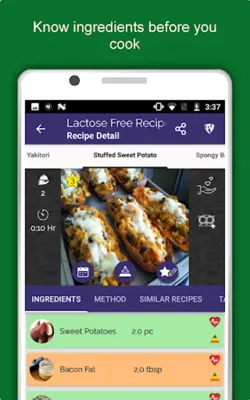 Lactose Free Food Recipes android App screenshot 2