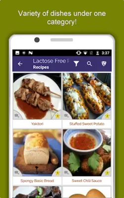 Lactose Free Food Recipes android App screenshot 3